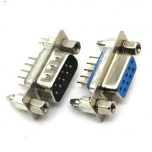 5PCS Connector Socket DB9 DB15 RS232 Harpoon Male/Female With Set Screw Post 3.08 Bent Three-row Connector Socket VGA Interface