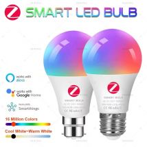 Żarówka LED Zigbee 3.0 Smart 110V 220V E27 B22 RGBCW Współpracuje z Alexa Echo Plus Google Home Assistant Sterowanie Głosowe przez Aplikację 2MQTT
