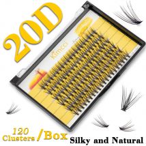 Kimcci 120 wiązek przedłużanie rzęs z norek naturalne 3D rosyjskie sztuczne rzęsy indywidualne 20D klastry rzęs makijaż rzęski