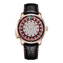 BONEST GATTI New Top Men Mechanical Watch Automatic Movement Arabic Numerals Rotating Dial Roulette Watch Diamond Luminous Hands