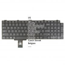 US UK Spanish Nordic Norway Danish Swedish Finnish Italian Czech Slovak Belgian Keyboard for Dell Precision 7550 7560 7750 7760