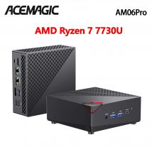 Mini PC ACEMAGIC con AMD Ryzen 7 7730U (8C/16T, hasta 4.5Ghz), Mini Computadora de Escritorio con Triple Pantalla 4K, BT5.2/WiFi 6