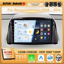 For Renault Koleos 2008 - 2016 Wireless Carplay Android Auto Multimedia Stereo Car Radio Video Player Navigation GPS BT NO 2din