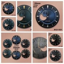 Quadrante da cocktail con logo S da 35 mm, adatto al movimento giapponese NH39, accessori per la modifica dell'orologio scavato di alta qualità