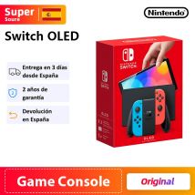 Nintendo Switch OLED Game Console con Blanco o Neón (64GB) Pantalla OLED de 7 pulgadas Audio mejorado Puerto LAN con cable