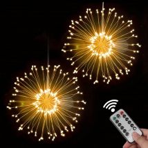 200 LED String Lights Hanging Starburst Lamp DIY Firework Fairy Lights Christmas Garland Festival Decor Remote Twinkle Lights