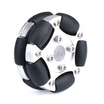 15 kg Last 82 mm omnidirektionales Rad, kompatibel mit 4/5/6/8 mm Nabe, Metall-Fullai-Rad, Omni-Roboter-Ros-Plattform, omnidirektionale Bewegung