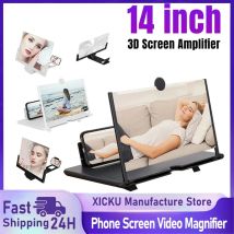 Mobile Screen Amplifier Projector Video Movie Amplifier Desktop Display Stand 3D HD 14 Inch For All Smartphone Screen Amplifier