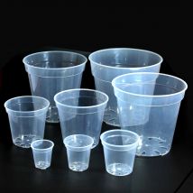 5 Pz 6/7.6/10/13/15 cm Trasparente Rotondo Vaso Coltivazione Vasi di Fiori Orchidea Vivaio Piantare Fioriera Traspirante Alleviare Piantina tazza