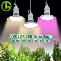 E27 18W Full Spectrum LED Grow Light Sunlike Phytolamp Żarówka dla roślin Kwiat Szklarnia Namiot