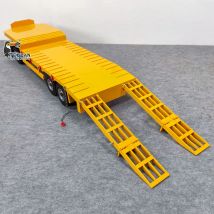 1/14 Metall RC Anhänger 4-Achsen voller Anhänger klappbares Heckbrett für Spielzeug RC Traktor LKW ferngesteuertes Auto Kipper Fahrzeugmodell
