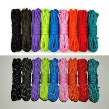 Länge 5 m/10 m, 7-strängiges reflektierendes Paracord, 4 mm Durchmesser, Outdoor-Camping-Zeltseil, Armband, geflochtenes Seil, Nachtreflektierendes Seil