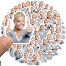 50 stücke Blonde Haare Frauen Lustige Meme Aufkleber Graffiti PVC Wasserdichte DIY Dekoration Telefon Notebook Fahrrad Laptop Aufkleber Spielzeug