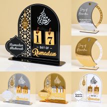Ramadan-Countdown-Kalender, Eid Mubarak-Ornament, Ramadan-Dekoration, 2025, für Zuhause, Ramadan-Kareem, islamische muslimische Party-Dekoration, Geschenke