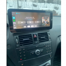W204 Android 14 Qualcomm For Mercedes Benz Class C200 C180 2008 Car Radio GPS Navigation CarPlay BT HD Screen Multimedia Player