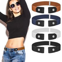 1PC Cintura elastica senza fibbia Cintura unisex regolabile Cintura elastica invisibile Cintura in vita per uomo Donna Jeans Pantaloni Gonne Abiti