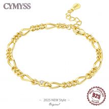 Heißer Verkauf 2025 Original 925 Sterling Silber 18K Gold Armbänder Für Frau Einfache Mode Schmuck Hochzeit Party Geschenk schmuck 14K