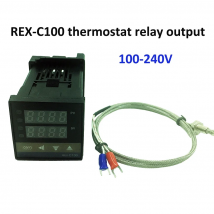 Uscita relè termostato regolatore di temperatura digitale REX-C100 + sensore termocoppia tipo K 48 x 48