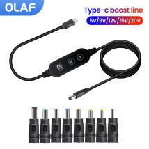 Typ C zu DC Power Boost Kabel 5V/9V/12V/15V/20V Boost Linie 8 Adapter USB C zu DC Jack Stecker Schnelle Aufladung für Wifi Router