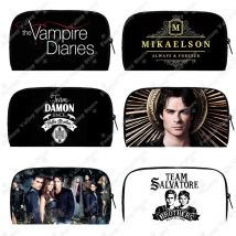 The Vampire Diaries Lange Geldbörse Team Salvatore Damen Geldbörse Damon Stefan Schlüssel Geldbeutel Karte Kopfhörer Halter Schmuck Organizer