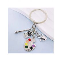Chic Creative Palette Paintbrush Pendant Key Chain Versatile Backpack Ornament Gifts