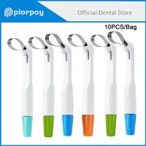 PIORPOY 10Pcs Dental Matrix Band Matrice Adjustable Ring System Stainless Steel Standard And Curved Pre Formed 4.5/6MM Dentistry