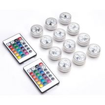 Luci sommergibili RGB subacquee a LED alimentate a batteria IP68 Lampada per atmosfera notturna per piscina impermeabile Decorazione Festa di nozze