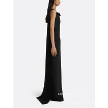 Velvet-Crepe Customized Evening Dresses For Women Mermaid Long Cocktail Dress With Bow Sleeveless فساتين سهرة Formal