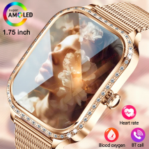 Fashion Smartwatch Women Gift 1.75" HD Display Ultra-Slim Design Heart Rate Sports Fitness BT Call Smart Watch For Android IOS