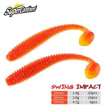 2023 HOT Impact Anello Shad Richiamo di Pesca Morbido 63mm 80mm 97mm Esche di Plastica Swimbait Jigging LureBait pesce Esche