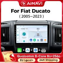Lettore multimediale per auto Ainavi per Fiat Ducato 2005-2023 Citroen Jumper Peugeot Boxer Dodge Ram 2500 Carplay Android Auto 4GWifi