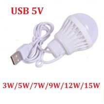 Żarówka USB LED Przenośna lampa kempingowa Mini żarówka 5V Światła do książek Nauka dla studentów Biurko Czytanie Namiot turystyczny Praca w podróży