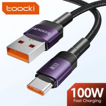 Cavo USB tipo C Toocki 6A per Xiaomi POCO Samsung Huawei 100W caricabatterie a ricarica rapida cavo