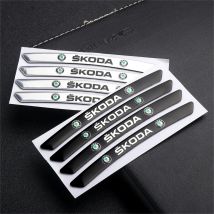 4PCS Aluminum  Car Wheel Eyebrow Sticker Car Wheel Sticker Car Accessories For Skoda Yeti Octavia 2 A5 Fabia Kodiaq Rapid Karoq