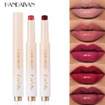 HANDAIYAN 8-Farben-feuchtigkeitsspendender, verspiegelter, gepresster Lippenstift, Bleistift, Perle, langanhaltender, feuchtigkeitsspendender, feuchtigkeitsspendender Lippenstiftstiftstift