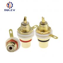Panel Mount Vergoldete Cinch-buchse Stecker Jack Audio Buchse Verstärker Chassis Phono Stecker Mit Mutter Solder Cup