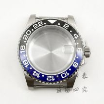 NH35 40 MM SUB GMT Schwarz Blau Keramik Einsatz Uhrengehäuse Fit NH34 NH35 NH36 NH38 ETA 2824 PT5000 Uhrwerk Uhr Edelstahl