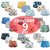 3/6/9 Teile/los Jungen Boxer Briefs Kinder Baumwolle Unterwäsche Baby Jungen Unterhose Teenager Cartoon Druck Weiche Kinder Höschen 2023 neue