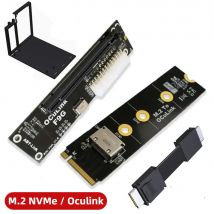 ADT-Link F9G M.2 NVMe OcuLink SFF-8611 auf PCIE 4.0 x16 GPU DOCK Adapter eGPU für NUC/ITX/STX/Notebook ATX 64 Gbit/s Gen4 Full Speed
