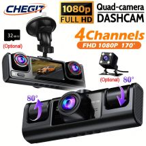 4 Channels Dash Cam For Car Camera NEW 1080P HD Video Recorder Car DVR Front Rear View Camera Night Vision Car Accessories