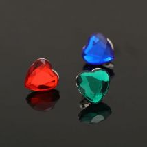 Großhandel romantische Herz des Ozeans Broschen blau rot grün Harz Kristall Pins für Frauen Mädchen Mantel Bluse Tasche Schmuck Geschenk