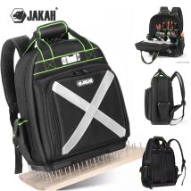 Zaino per attrezzi Jakah con fondo in plastica Organizzatore Elettricista Strumenti di archiviazione per borse complete portatili professionali JK-161