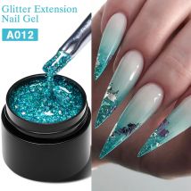 MEET ACROSS 8ml Gel per unghie a estensione rapida Glitter Colore Acrilico Smalto gel per costruzione rapida Vernici per nail art Design fai da te Manicure