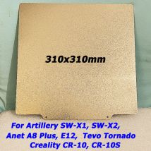 Magnetisches PEI-Blatt für Artillery Sidewinder X1/X2 Anet A8 Plus E12 CR10 QIDI Plus 4 310 x 310 mm Heizbett, doppelseitige Bauplatte