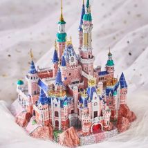 3D Metall Puzzle Traum Prinzessin Schloss Modellbau Kits mit Licht DIY Lasers ch neiden Puzzle Spielzeug für Mädchen Geburtstags geschenke
