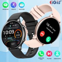 EIGIIS Smart Watch per uomo donna Bluetooth Call 100 + modalità sportive Fitness Tracker con monitoraggio della frequenza cardiaca IP67 impermeabile