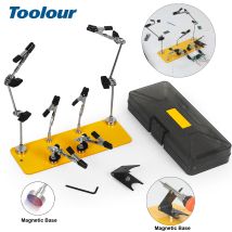 Toolour Magnetic Helping Hands Soldering Station PCB Circuit Board Holder Magnetic Flexible Arms for Electronics Repair and DIY