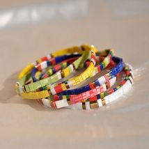 7-teiliges Tila-Perlen-Armband für Damen, modisch, kein Verblassen, Glas, stapelbar, bunter Charme, Pulseras Femme, Schmuckzubehör