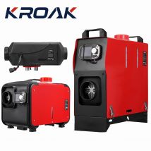 KROAK Dieselowy Nagrzewnica Powietrza 5-8KW 12V Samochodowa Nagrzewnica Diesla z Przełącznikiem Obrotowym do Samochodu Ciężarówki Łodzi Kampera Nagrzewnica Diesla Parkingowa 24V