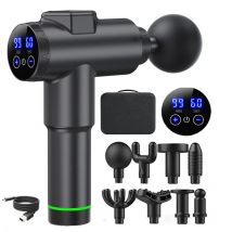 Pistola per massaggio Massaggio muscolare ad alta frequenza profondo Rilassamento Scossa elettrica Display LCD Pistola per fascia professionale da 99 marce